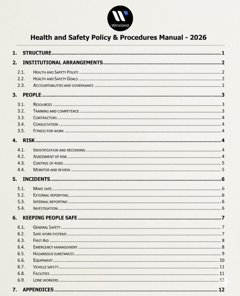 Health and Safety Management system